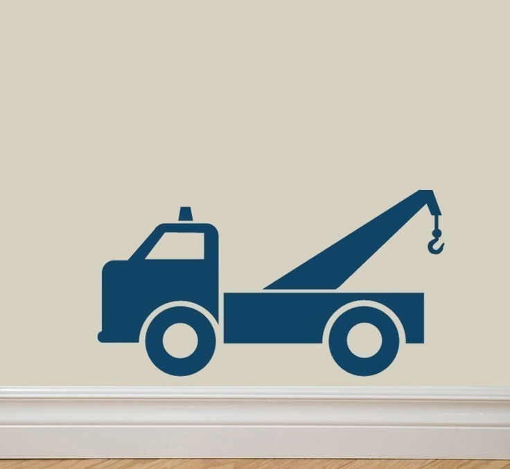 Tow Truck Vinyl Lettering Wall Decal Original Graphics by Decomod Wal…