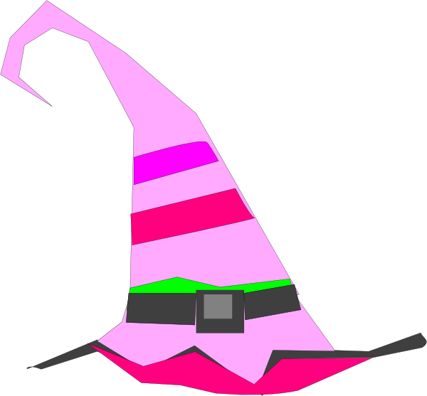 Witch Hat Pink clip art - vector clip art online, royalty free ...