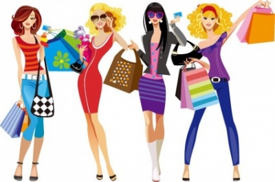 Free vector Vector people Shopping Girls Vector Illustration ...