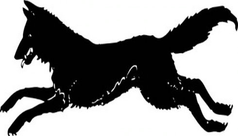 Running Wolf Silhouette Clip Art | Free Vector Download - Graphics ...