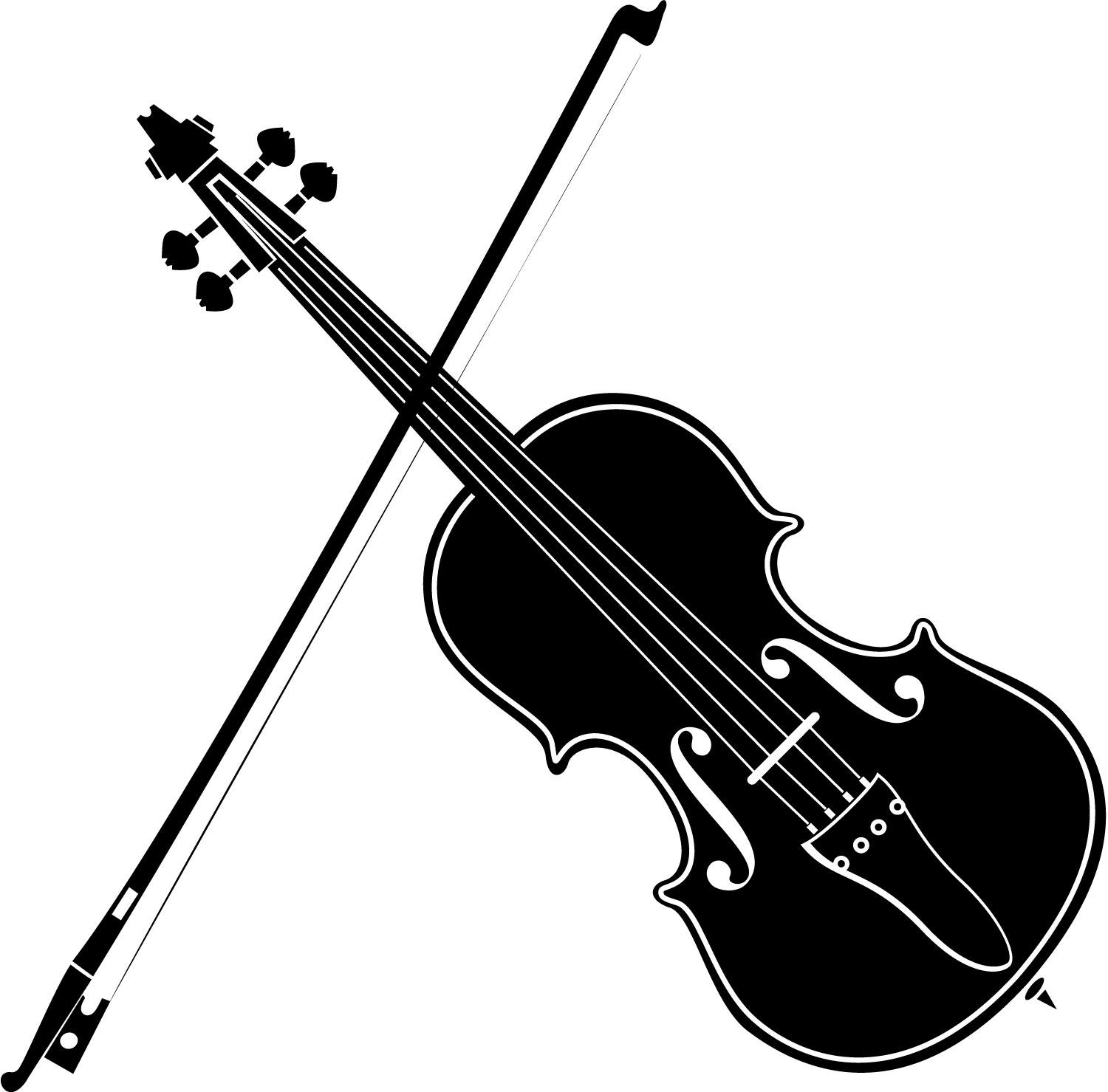 Playing Violin Clipart Black And White | Clipart Panda - Free ...