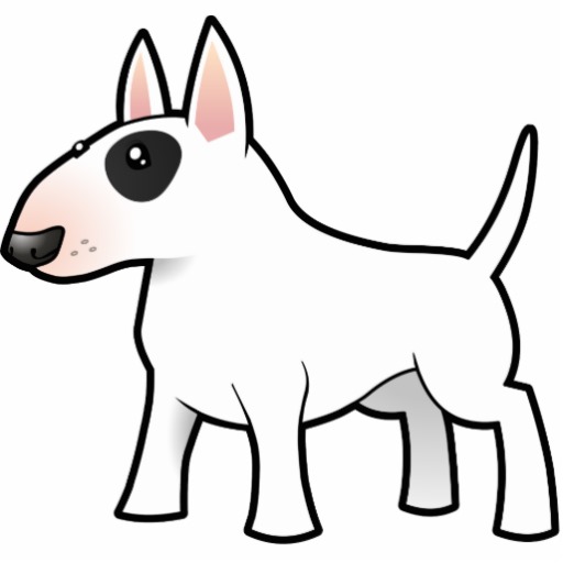 Cartoon Bull Terrier (patch) Photo Sculptures | Zazzle