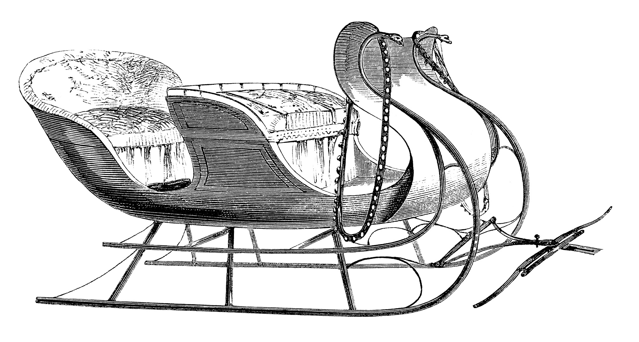 Free Vintage Sleigh Engraving | Old Design Shop Blog