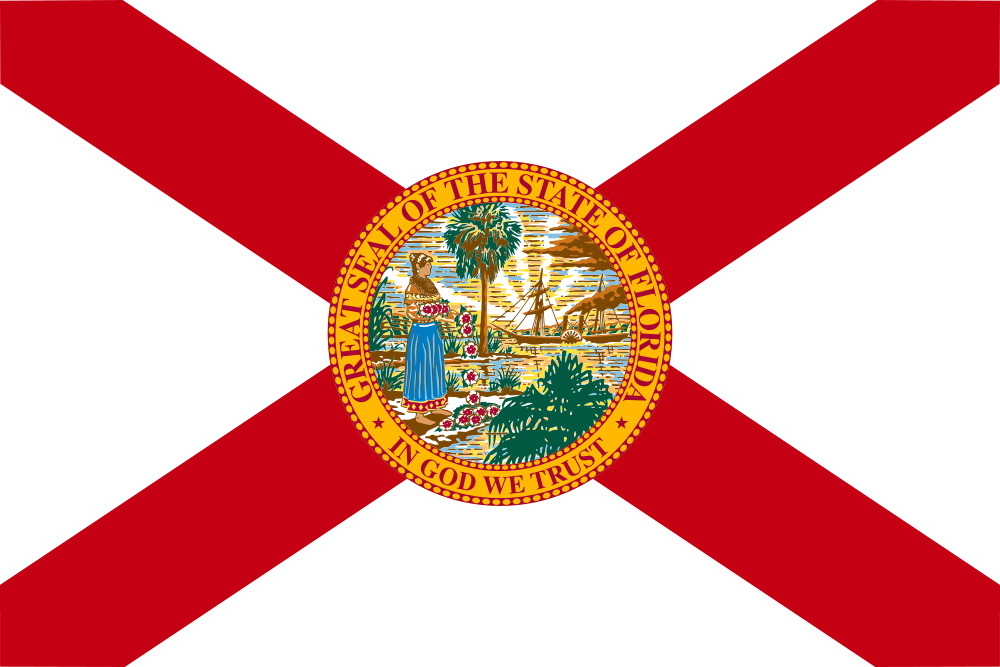 Florida: Flags - Emblems - Symbols - Outline Maps