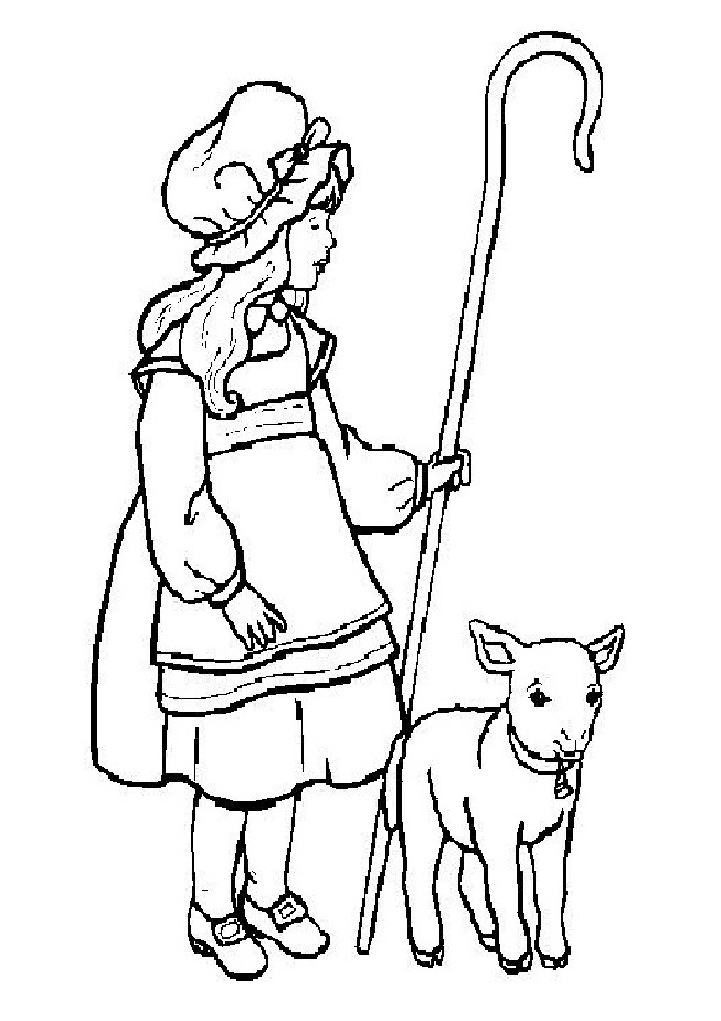 Free Preschool School Coloring Pages of Marry Had A Little Lamb ...