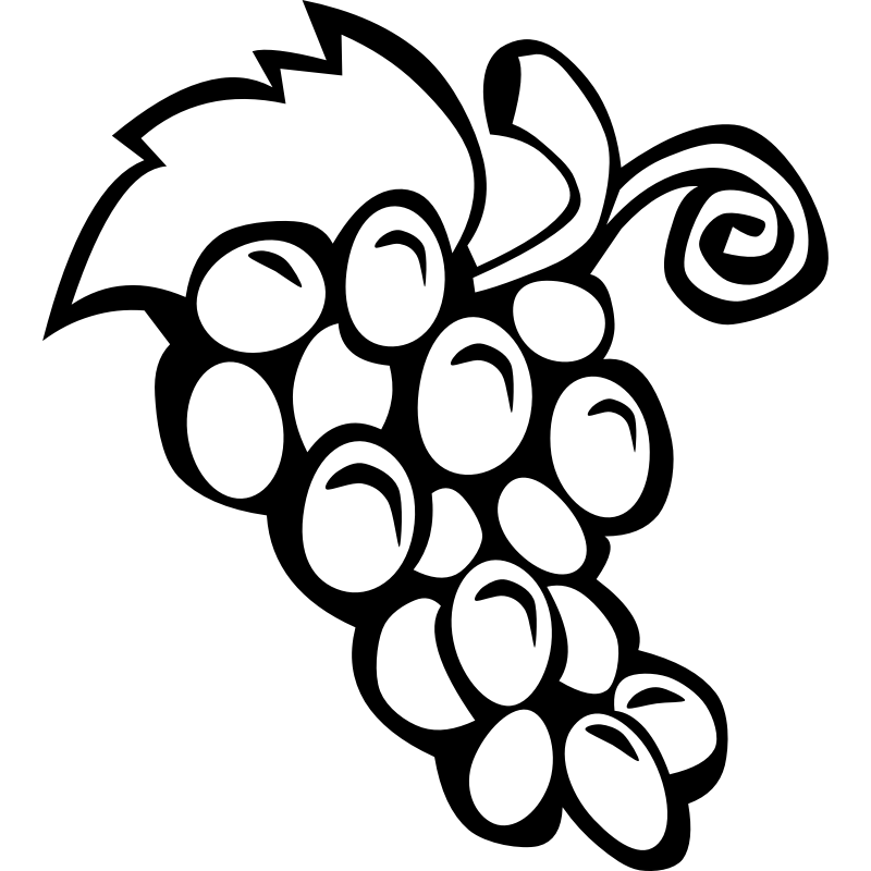 Clipart - Simple Fruit Grapes