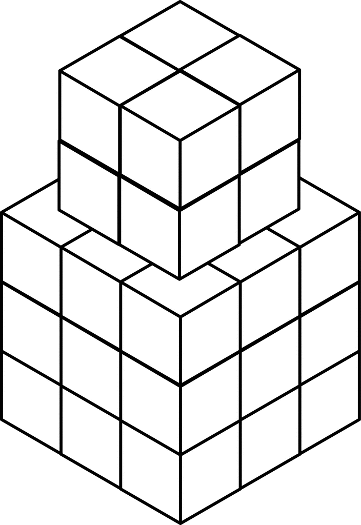 35 Stacked Congruent Cubes | ClipArt ETC