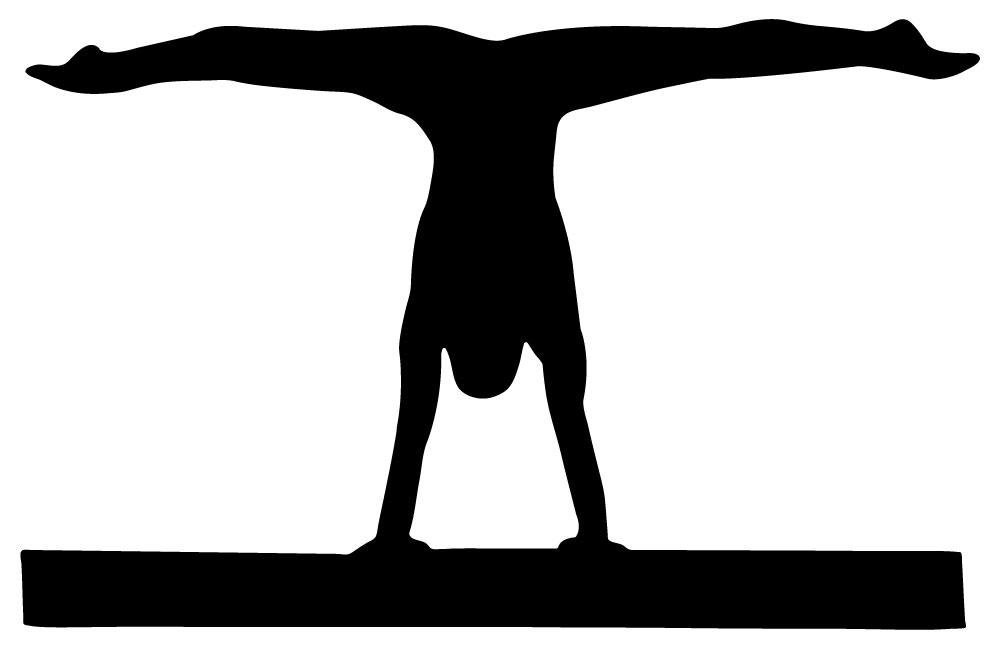 Amazon.com - Gymnastics Silhouette Style Balance Beam - 12"W x 8"H ...
