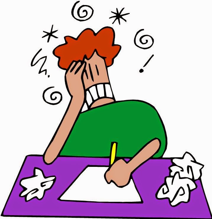 Image result for frustrated writer clipart