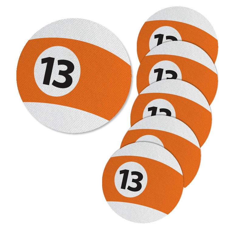 Pool Ball Round 3" Fabric Sticker (Choice of Ball Number) - Cue ...