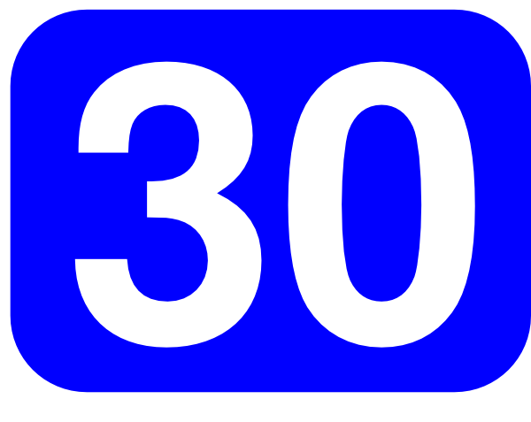 Blue Rounded Rectangle With Number 30 clip art - vector clip art ...