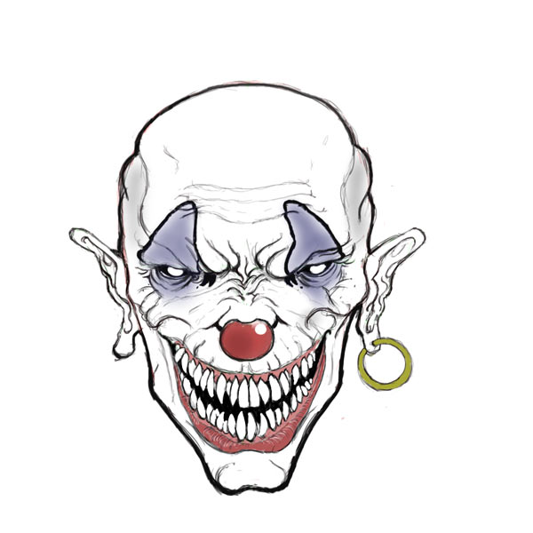 Evil clown drawings video tutorial - Drawing Factory