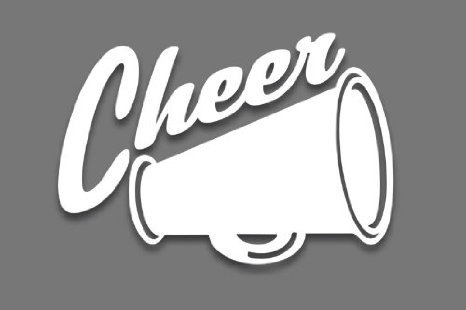 Amazon.com: Cheer megaphone decal sticker cheerleading fundraiser ...