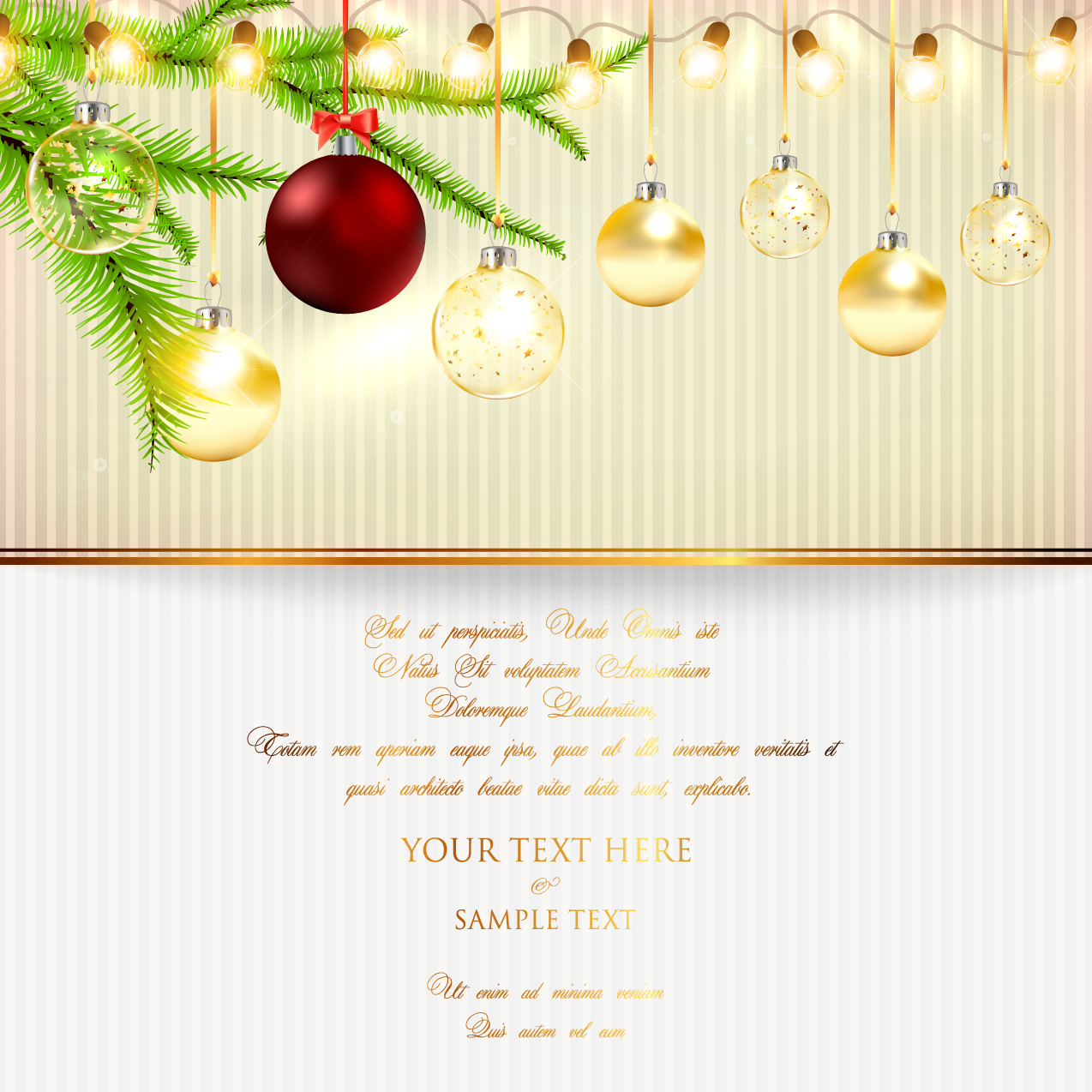 Christmas lights bright background 02 vector Free Vector / 4Vector