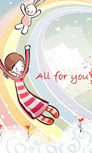 Love Couple Cartoon LWP for Android