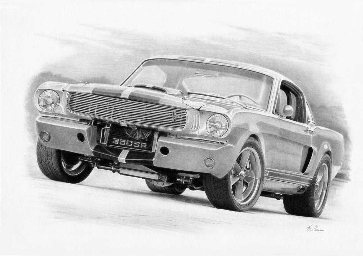 Mustang Drawings- Amazing Mustang Drawings by Alan B | MyRideisMe.com