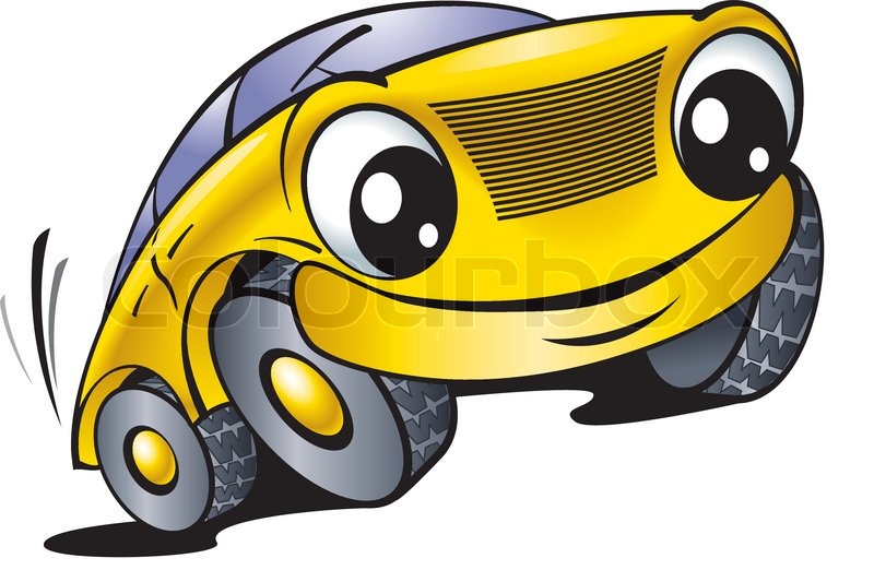 Das Cartoon-Auto mit Lächeln | Stock-Vektor | Colourbox