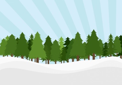 Pohon-pohon Pinus Lansekap-vektor Lanskap-vektor Gratis Download ...