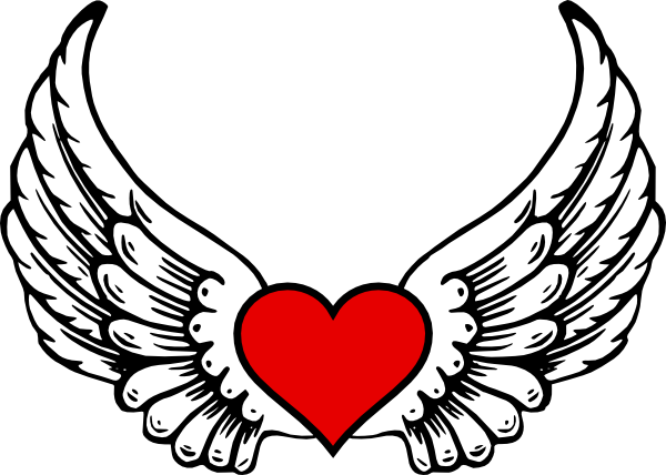 How To Draw A Love Heart With Wings - ClipArt Best