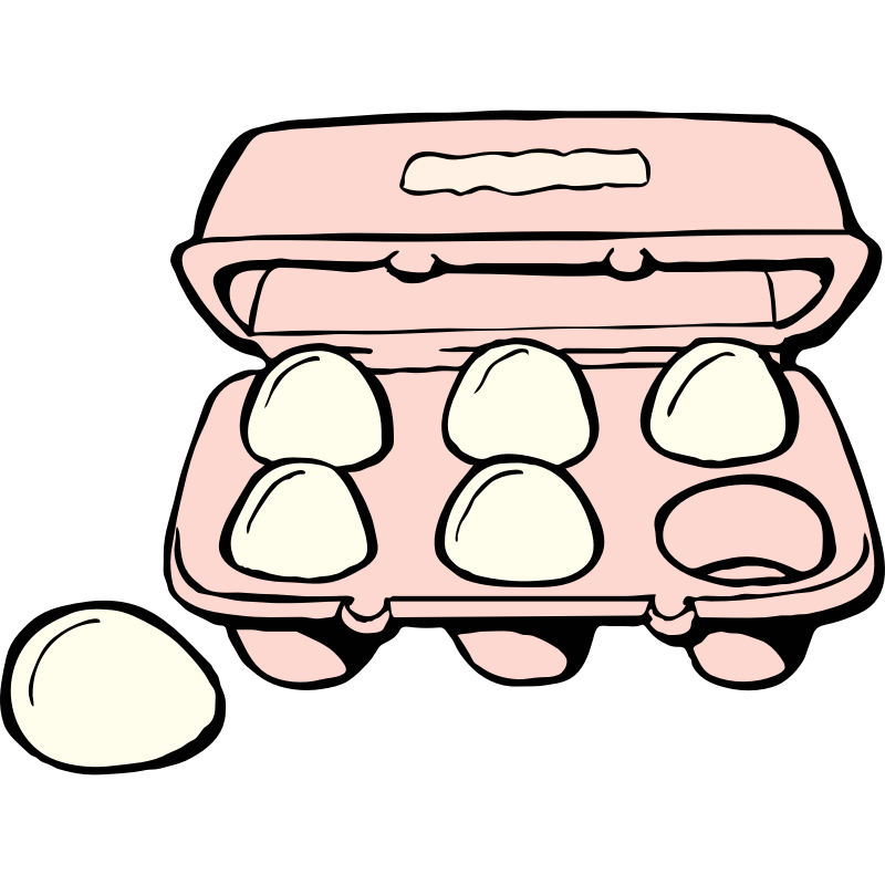Clipart - carton of eggs