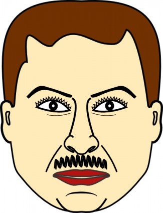 Man mustache face cartoon clip art Free vector for free download ...