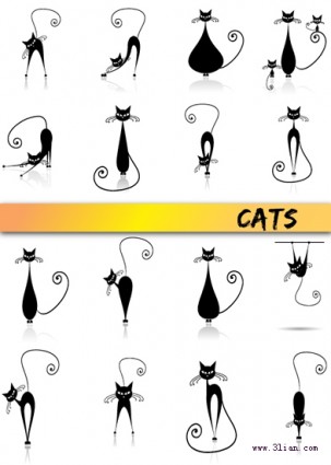 Stick figure black cat vector Vector misc - Free vector for free ...