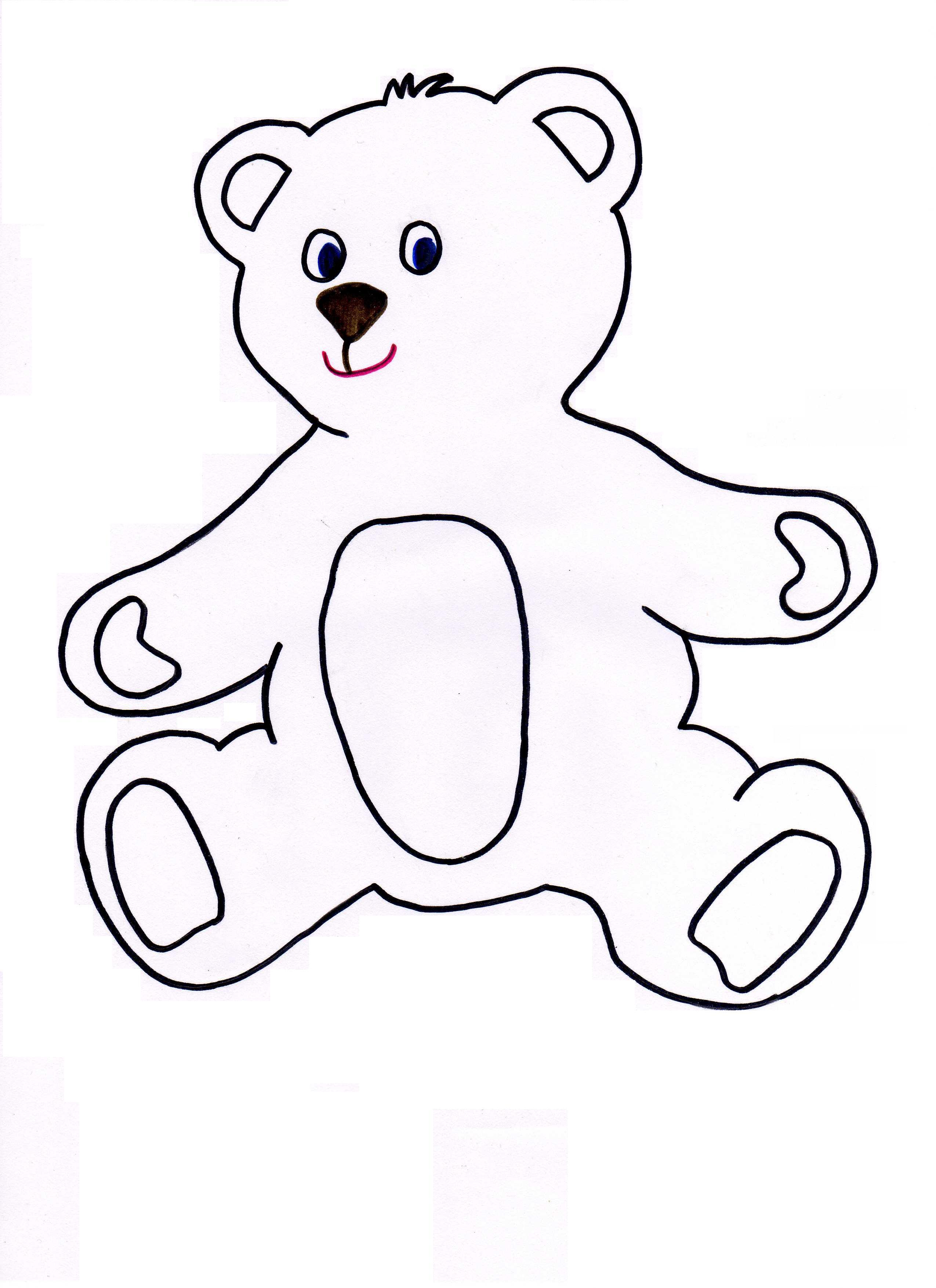 Simple Teddy Bear Clip Art Icon - Free Icons