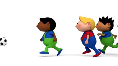 Multi-ethnic Group Of Kids Running Across The Screen - Cute ...