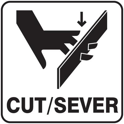 NS® Signs 7" x 7" Cut/Sever Graphic Safety Sign - 30492 - Northern ...