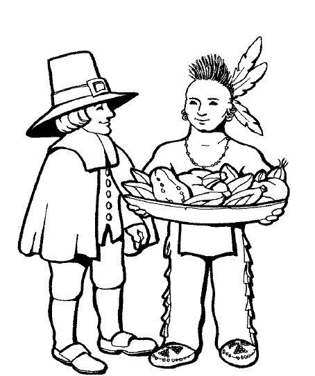 First Thanksgiving Coloring Page