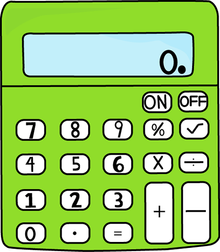 Lime Green Calculator Clip Art - Lime Green Calculator Vector Image