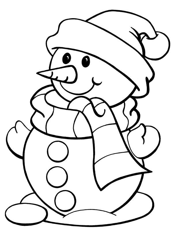 Snowman Coloring | Indesign Arts and Crafts