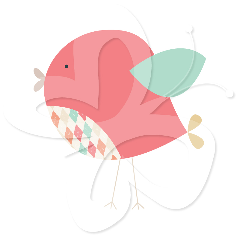 Bunting Clip Art with Birds - Creative Clipart Collection
