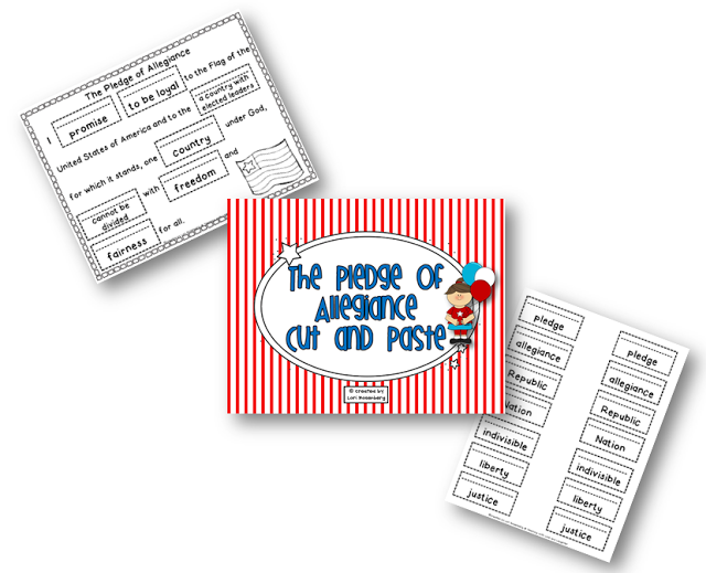 Teaching With Love and Laughter: American Flag Cut and Paste ...