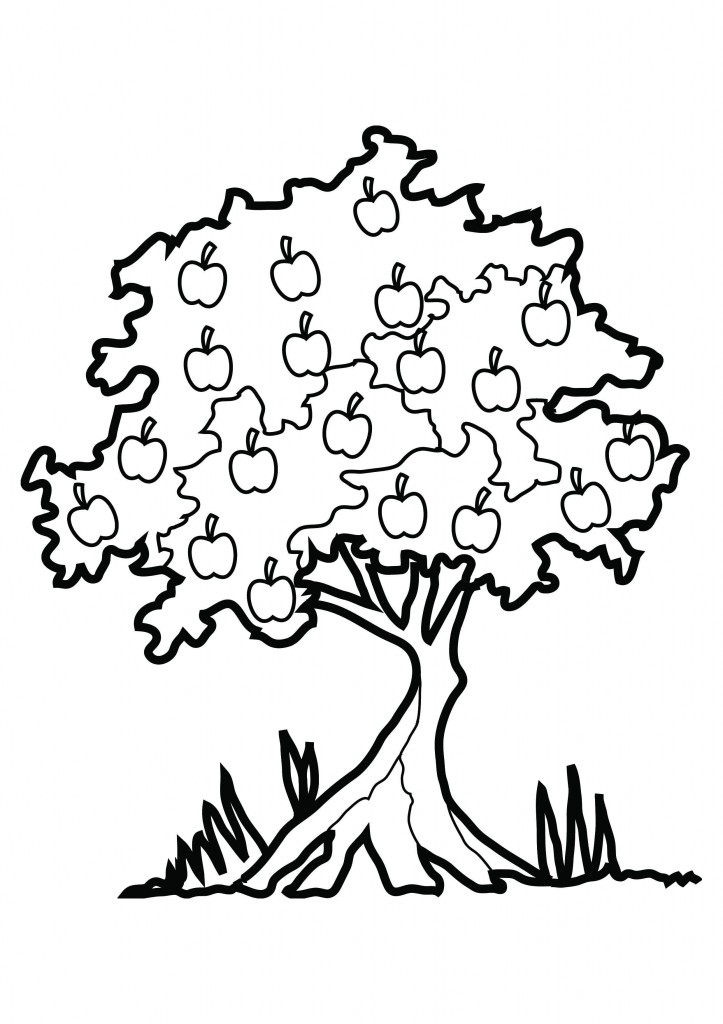 Apple Tree Coloring Pages For Kids | Coloring Pages