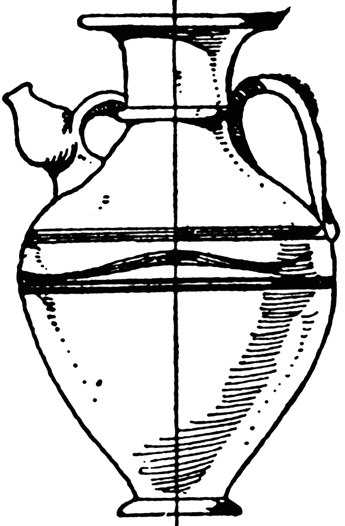Modern Oriental Pipe-Spout Pot | ClipArt ETC