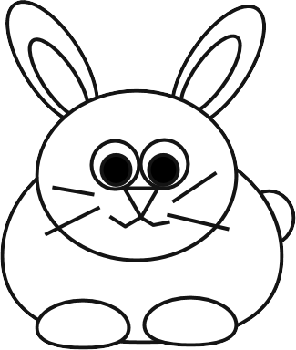 Easter Bunny Clip Art Black And White | Clipart Panda - Free ...