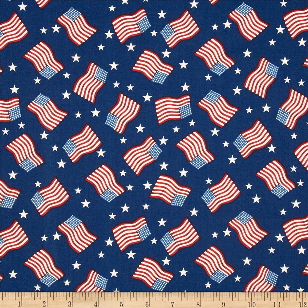 Stars & Stripes II Tossed Flags & Stars Red/White/Blue - Discount ...