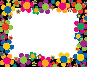 Neon Flower Power Border Chart | LAS843SCH