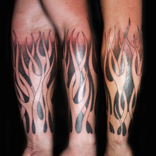 Tribal fire tattoo for man Beautiful design idea for Men and Women.