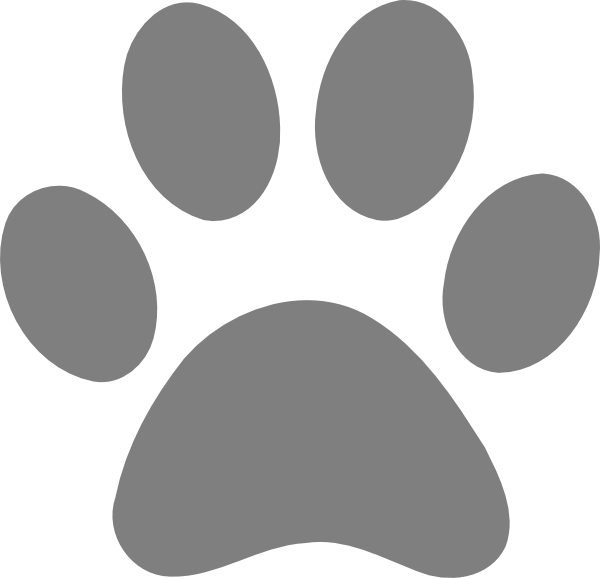 Grey Paw Print Clip Art at Clker.com - vector clip art online ...