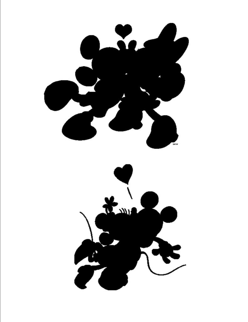 Mickey and Minnie kissing silhouette | The DIS Disney Discussion ...