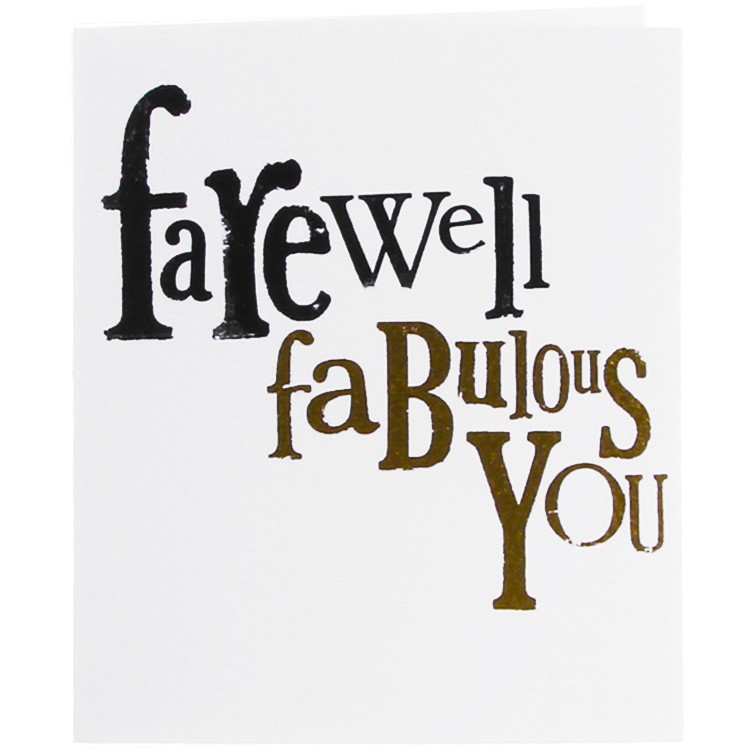 Farewell Fabulous You Card | TemptationGifts.com
