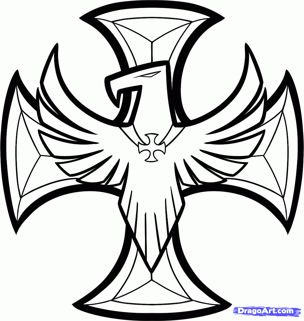 How To Draw A Tattoo Iron Cross, Iron Cross Tattoo, Step By Step ...