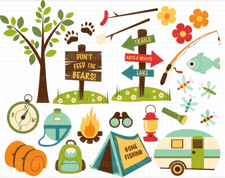 Clip Art – Camping With Dad / Father's Day clipart | MyClipArtStore