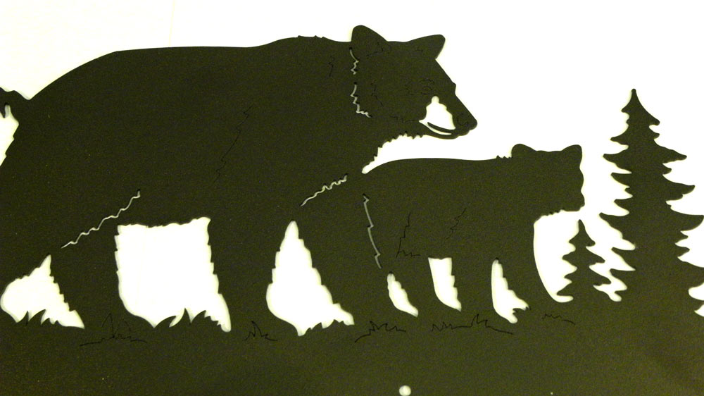 Huckleberry Search Black Bear Metal Coat Rack
