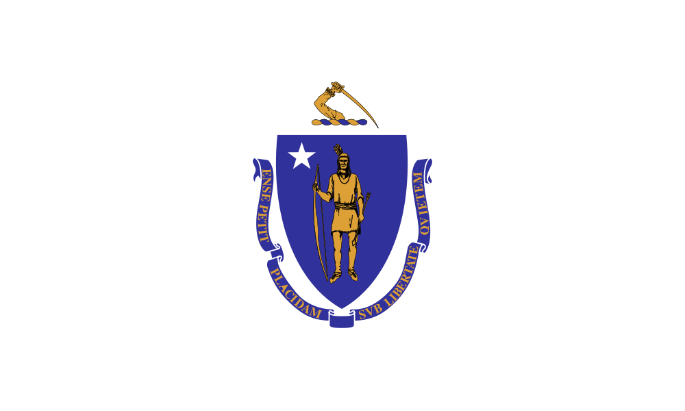 Massachusetts: Flags - Emblems - Symbols - Outline Maps