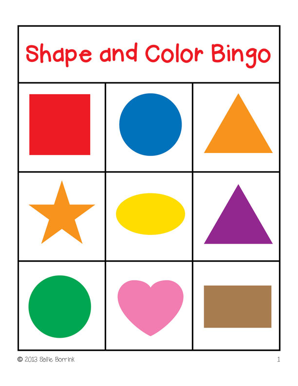 Free Printable Shape Bingo Cards - Templates Printable Download