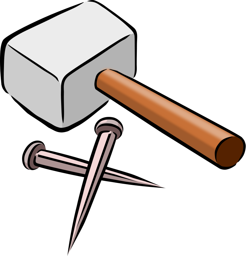 Hammer and Nails Clipart, vector clip art online, royalty free ...
