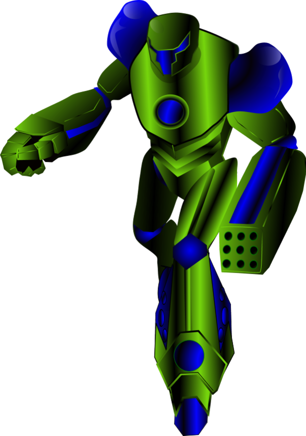 Mecha Warrior - vector Clip Art